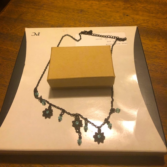 Antique Aquamarine stone & bead necklace - Picture 2 of 5